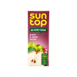 Suntop No Added Sugar Grape & Apple Nectar 3x6x180 ml Suntop No Added Sugar Grape & Apple Nectar 3x6x180 ml
