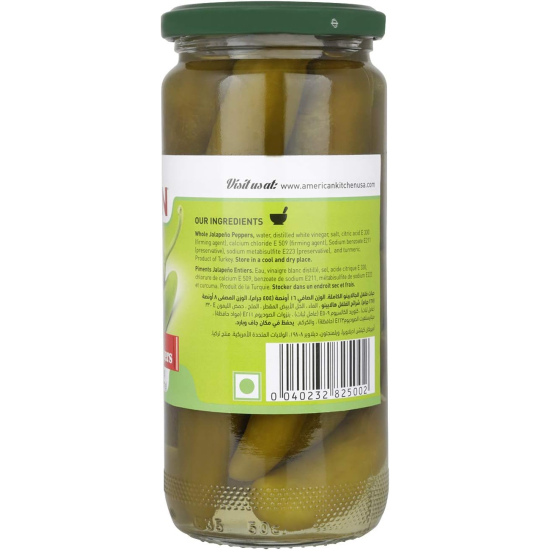 American Kitchen Whole Jalapeno Peppers 454g, Pack Of 12