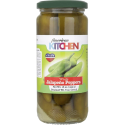 American Kitchen Whole Jalapeno Peppers 12x16 Oz, Pack Of 4