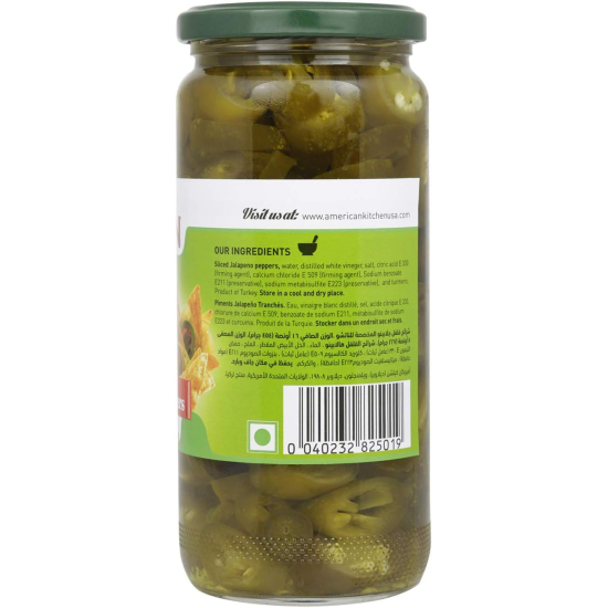 American Kitchen Sliced Jalapeno Peppers 454g, Pack Of 12