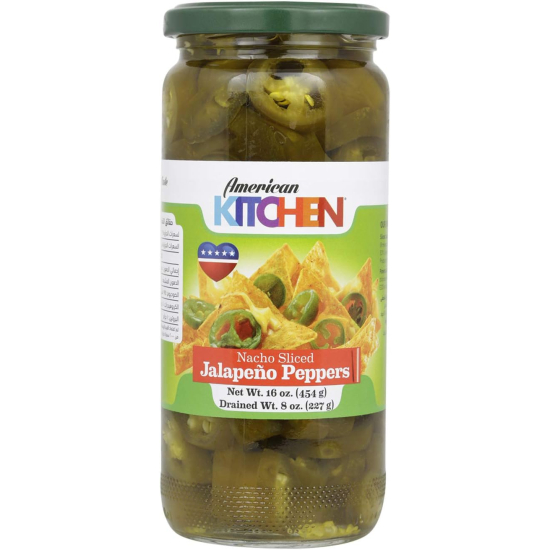 American Kitchen Sliced Jalapeno Peppers 454g, Pack Of 12