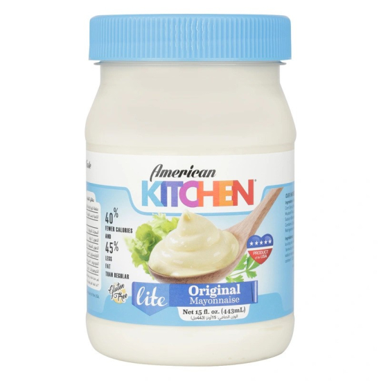 American Kitchen Light Mayonnaise 15 Oz, Pack Of 12