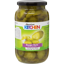 American Kitchen Burger Style Sliced Gherkins 12x34 Oz, Pack Of 3
