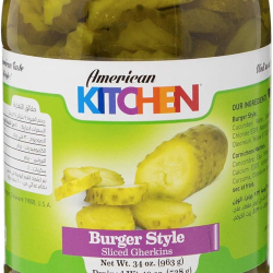American Kitchen Burger Style Sliced Gherkins 12x34 Oz, Pack Of 3
