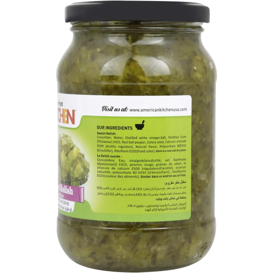 American Kitchen Gherkins Sweet Relish 510g, Pack Of 12