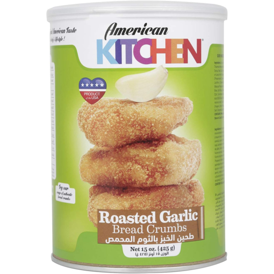 American Kitchen Garlic Bread Crumbs 15 Oz, Pack Of 12