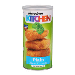 American Kitchen Bread Crumbs Plain 12x15 Oz, Pack Of 4 American Kitchen Bread Crumbs Plain 12x15 Oz, Pack Of 4