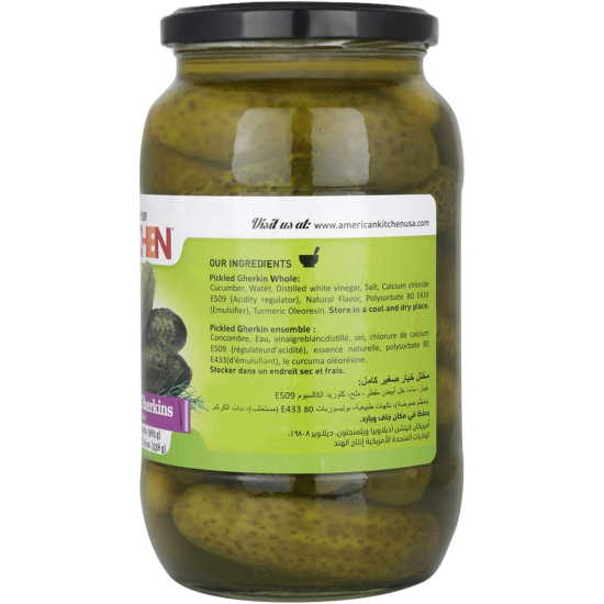 American Kitchen Gherkins Whole Pickled 963g, Pack Of 12