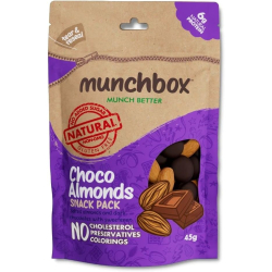 Munchbox Dark Chocolate Almonds Snack 45g, Pack Of 10 Munchbox Dark Chocolate Almonds Snack 45g, Pack Of 10