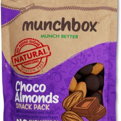 Munchbox Dark Chocolate Almonds Snack 45g, Pack Of 10 Munchbox Dark Chocolate Almonds Snack 45g, Pack Of 10