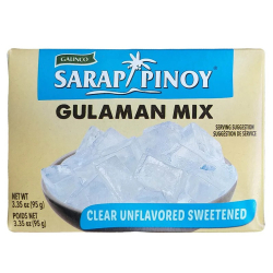 Galinco Sarap Pinoy Gulaman Mix (Clear Unflavored Sweetened), 3.35 Ounces, Pack Of 24 Galinco Sarap Pinoy Gulaman Mix (Clear Unflavored Sweetened), 3.35 Ounces, Pack Of 24