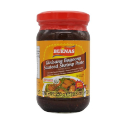 Buenas Spicy Ginisang Bagoong Sauteed Shrimp Paste 250g, Pack Of 24 Buenas Spicy Ginisang Bagoong Sauteed Shrimp Paste 250g, Pack Of 24
