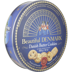 Beautiful Denmark Danish Butter Cookies 908g, Pack Of 6 Beautiful Denmark Danish Butter Cookies 908g, Pack Of 6