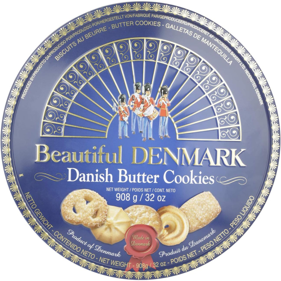Beautiful Denmark Danish Butter Cookies 908g, Pack Of 6