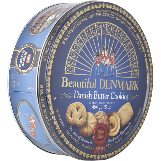 Beautiful Denmark Danish Butter Cookies 454g, Pack Of 12