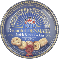 Beautiful Denmark Danish Butter Cookies 454g, Pack Of 12 Beautiful Denmark Danish Butter Cookies 454g, Pack Of 12