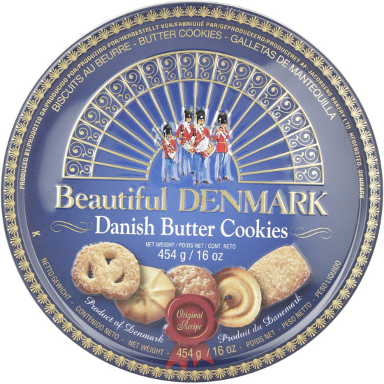 Beautiful Denmark Danish Butter Cookies 454g, Pack Of 12