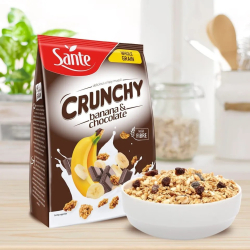 Sante Crunchy Banana & Chocolate Muesli 14x350g Sante Crunchy Banana & Chocolate Muesli 14x350g