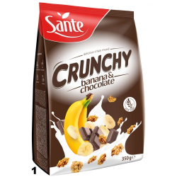 Sante Crunchy Banana & Chocolate Muesli 14x350g Sante Crunchy Banana & Chocolate Muesli 14x350g