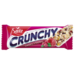 Sante Crunchy Muesli Bar Cranberry & Raspberry 25X40g Sante Crunchy Muesli Bar Cranberry & Raspberry 25X40g