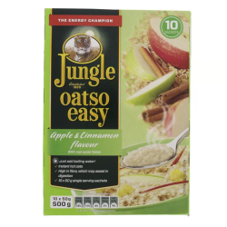Jungle Oatso Easy Apple And Cinnamon Flavour With Real Apple Flakes 500g, Pack Of 6 Jungle Oatso Easy Apple And Cinnamon Flavour With Real Apple Flakes 500g, Pack Of 6