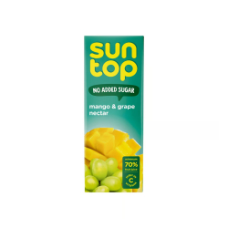 Suntop Mango & Grape Nectar No Added Sugar 18x180 ml Suntop Mango & Grape Nectar No Added Sugar 18x180 ml