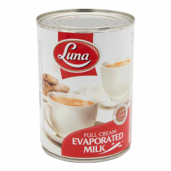 Luna Milk Evaporated Full Cream 400 ml, Pack Of 48 Luna Milk Evaporated Full Cream 400 ml, Pack Of 48