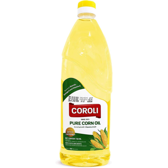 Coroli Pure Corn Oil Pet Bottle 12x750 ml, Pack Of 4