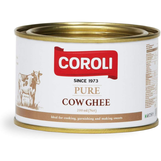 Coroli Pure Cow Ghee Tin 200 ml, Pack Of 12