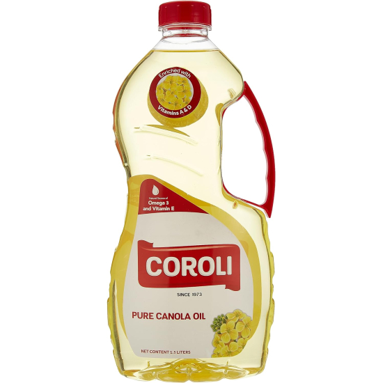Coroli Pure Canola Oil 1.5 Liters, Pack Of 6