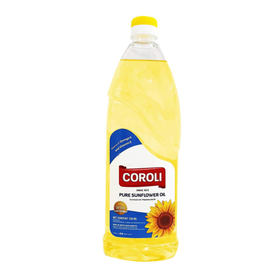 Coroli Sunflower Oil Pet Bottle 750ml, Pack Of 12