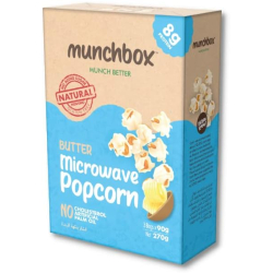 Munchbox Butter Microwave Popcorn 270g, Pack Of 12 Munchbox Butter Microwave Popcorn 270g, Pack Of 12