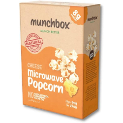 Munchbox Cheese Microwave Popcorn 270g, Pack Of 25  Munchbox Cheese Microwave Popcorn 270g, Pack Of 25