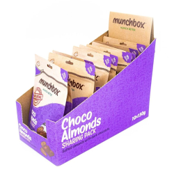 Munchbox  Choco Almonds Sharing Pack 150g, Pack Of 10 Munchbox  Choco Almonds Sharing Pack 150g, Pack Of 10