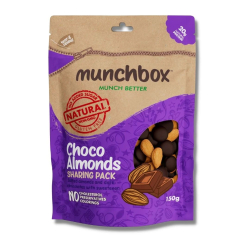 Munchbox  Choco Almonds Sharing Pack 150g, Pack Of 10 Munchbox  Choco Almonds Sharing Pack 150g, Pack Of 10