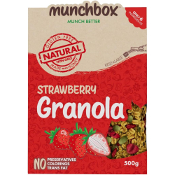 Munchbox Berry Granola Strawberry 500g, Pack Of 18 Munchbox Berry Granola Strawberry 500g, Pack Of 18