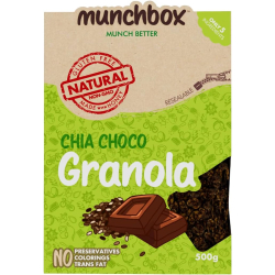 Munchbox Choco Chia Granola 500g, Pack Of 18 Munchbox Choco Chia Granola 500g, Pack Of 18