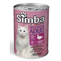Simba Chunks With Guinea Fowl & Duck Wet Cat Food 415g, Pack Of 24 Simba Chunks With Guinea Fowl & Duck Wet Cat Food 415g, Pack Of 24