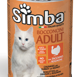 Simba Cat Chunkies With Turkey And Kidney 415g, Pack Of 24 Simba Cat Chunkies With Turkey And Kidney 415g, Pack Of 24