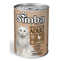 Simba Cat Adult Chunkies With Wild Game 415g, Pack Of 24 Simba Cat Adult Chunkies With Wild Game 415g, Pack Of 24
