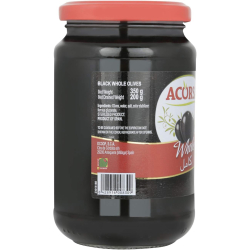 Acorsa Olives Black Plain Jar 12x200g, Pack Of 4 Acorsa Olives Black Plain Jar 12x200g, Pack Of 4