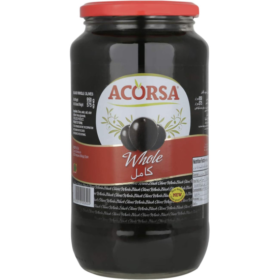 Acorsa Olives Black Plain Pack Of 6x575gm L/Jar