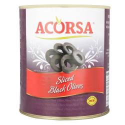 Acorsa Olives A10 Black Sliced Tin Sliced  6x1.56kg, Pack Of 2 Acorsa Olives A10 Black Sliced Tin Sliced  6x1.56kg, Pack Of 2