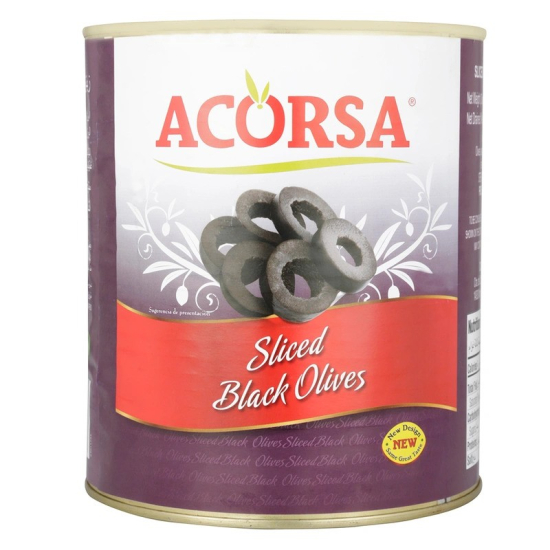 Acorsa Olives A10 Black Sliced Tin Sliced Pack Of 6x1.56kg
