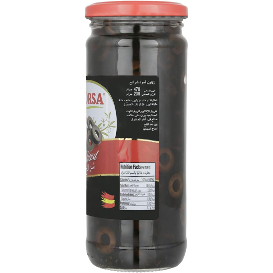 Acorsa Olives Black Sliced Jar 12X230gm L/Jar