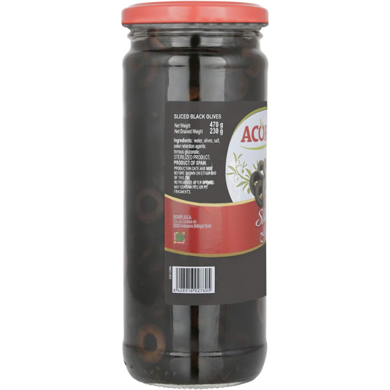 Acorsa Olives Black Sliced Jar 12X230gm L/Jar