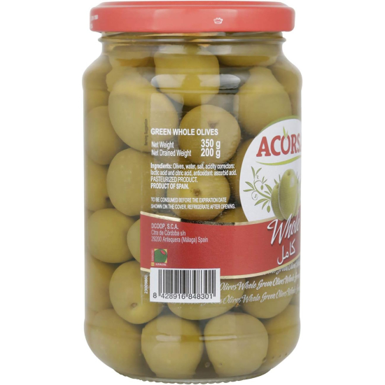 Acorsa Olives Green Plain Jar Pack Of 12x200gm