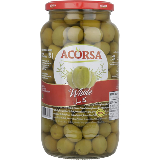 Acorsa Olives Green Plain Jar Pack Of 6x575gm L/Jar