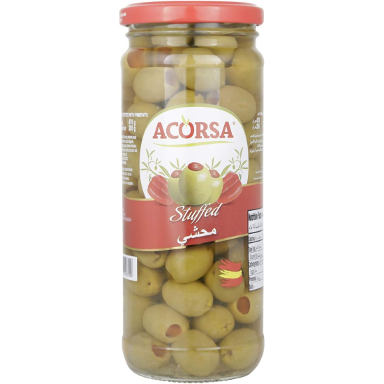 Acorsa Olives Green Stuffed Jar Pack Of 12x285gm L/Jar 