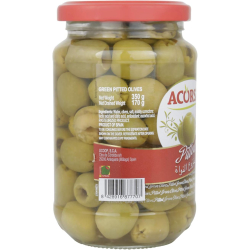 Acorsa Olives Green Pitted Jar Pack Of 12x170gm, Pack Of 3 Acorsa Olives Green Pitted Jar Pack Of 12x170gm, Pack Of 3
